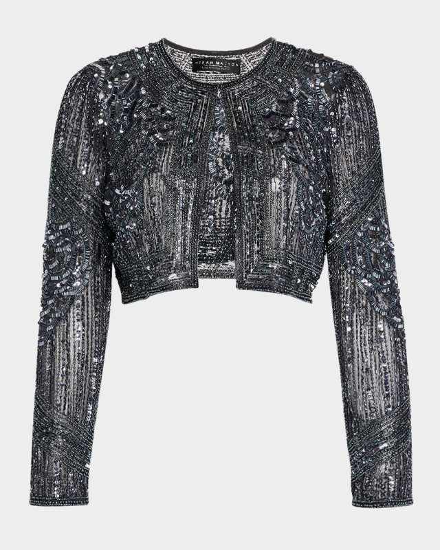 Cropped Bead & Sequin Jacket